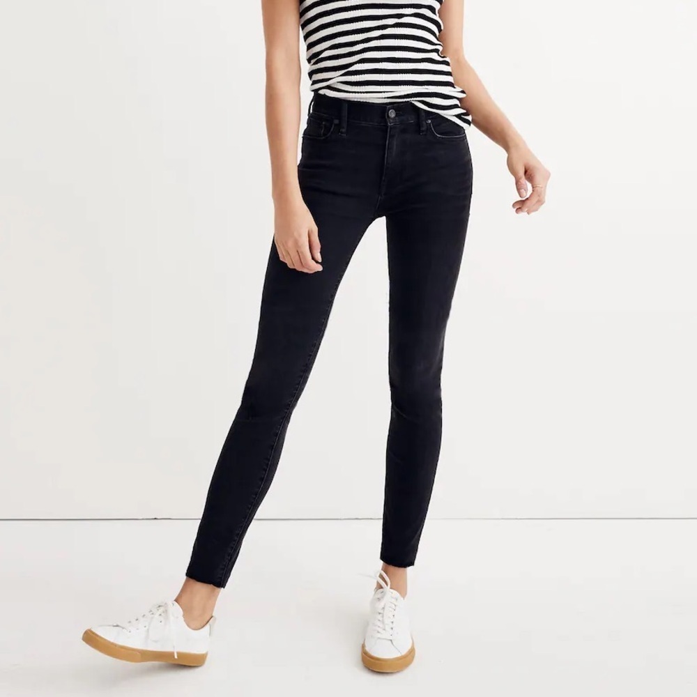 Madewell 9" High Rise Skinny Black Jeans 27‎